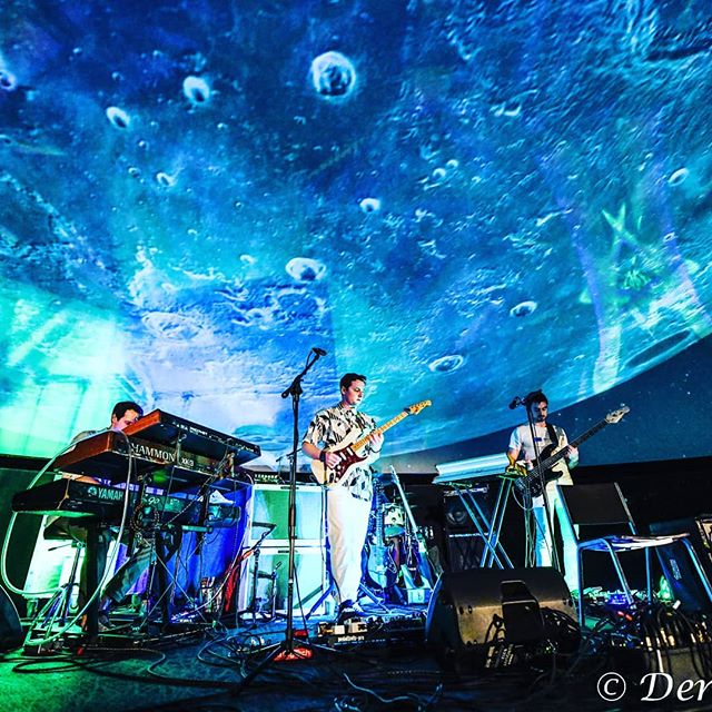 Tomorrow night we hit @milehighspiritsdistillery! @djmiles89 photography #intergalactic #progressivefunk #bandshot #outerspace #shredfunk #fiskeplanetarium #wevelandedonthemoon