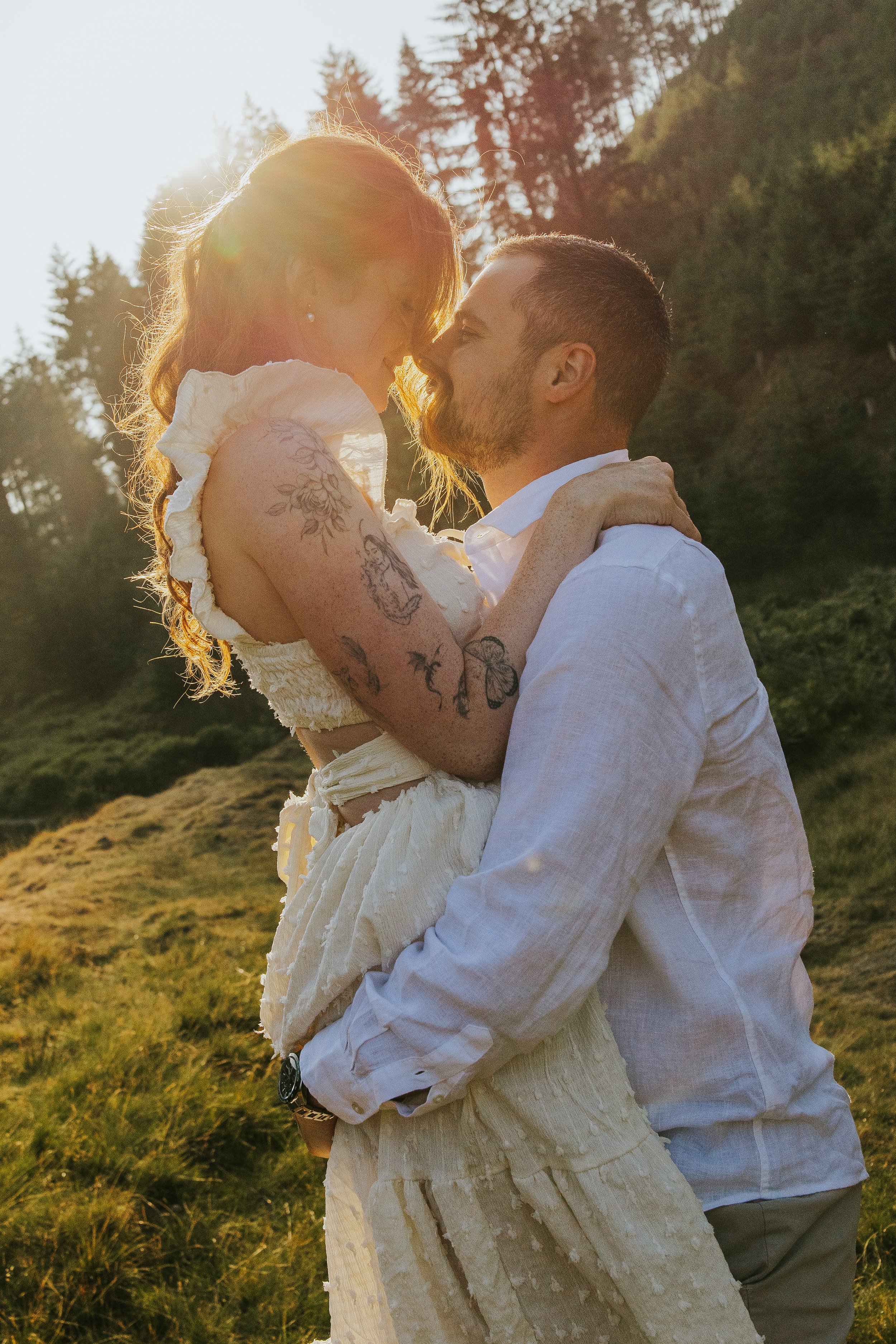 Golden hour pre wedding shoot in the peak district 