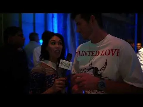 Tennis Player Dennis Novikov tests out his VOSS mixology skills at Citi Taste of Tennis NY!