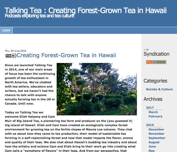 Creating Forest Grown Tea In Hawaii