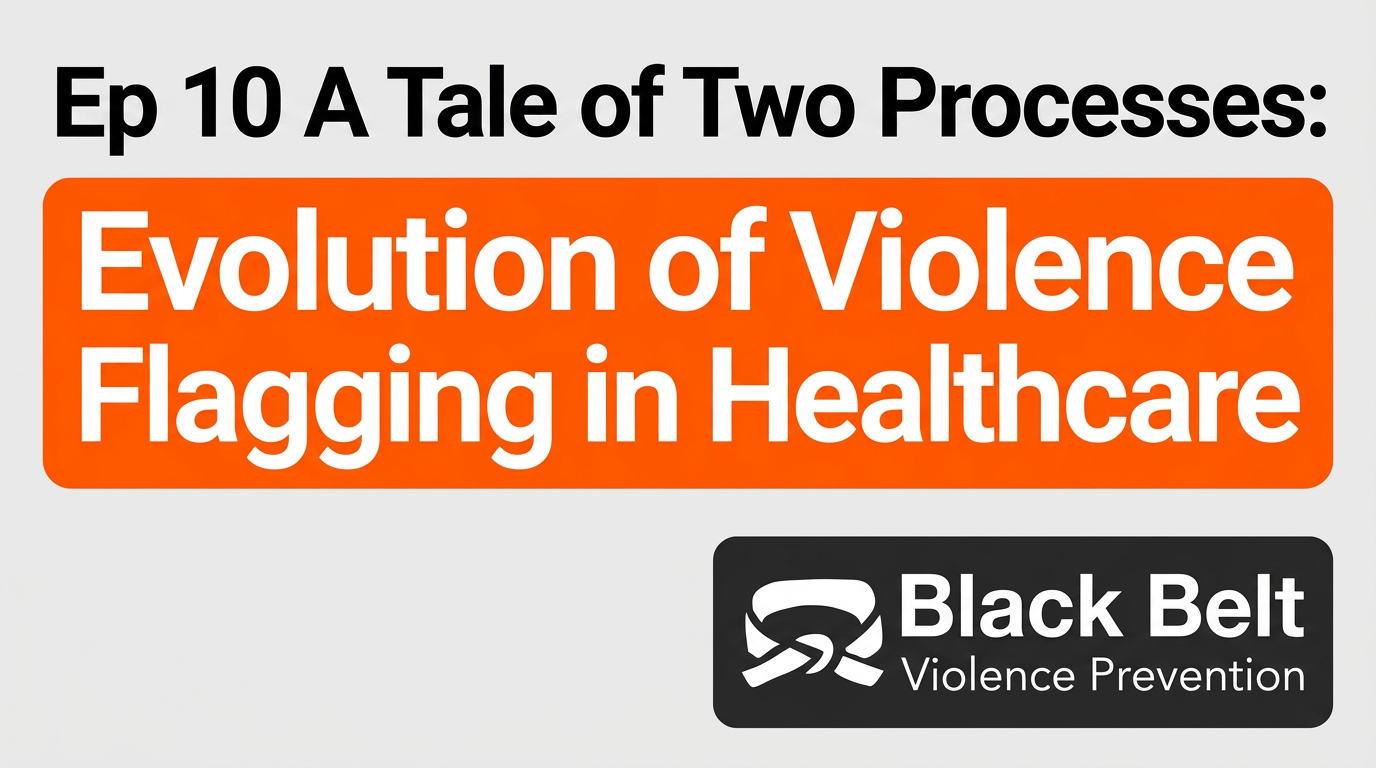 Episode 10 Black Belt Violence Prevention Podcast. A Tale of Two Processes: Evolution of Violence Flagging in Healthcare