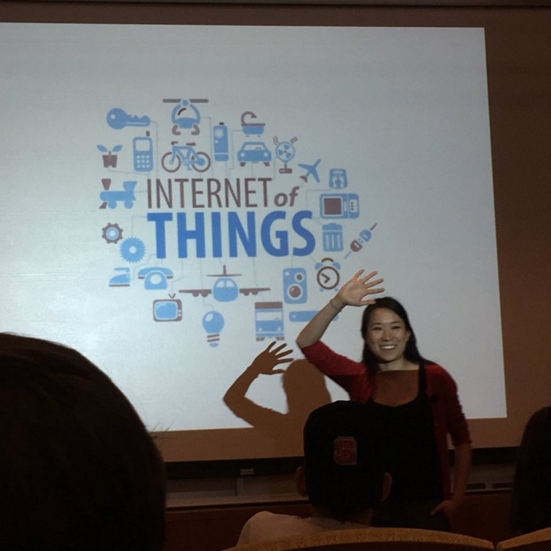 Great advice- @christinesunu from @BuzzFeed says “Be Awake and Unafraid!” -Thanks for teaching at @ncsulibraries about IOT innovations! pic.twitter.com/xQICrDSYAN — Suzanne Phillips (@Suze_Phillips) September 19, 2016