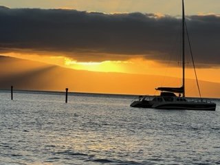 Enjoying a peaceful sunset in Maui