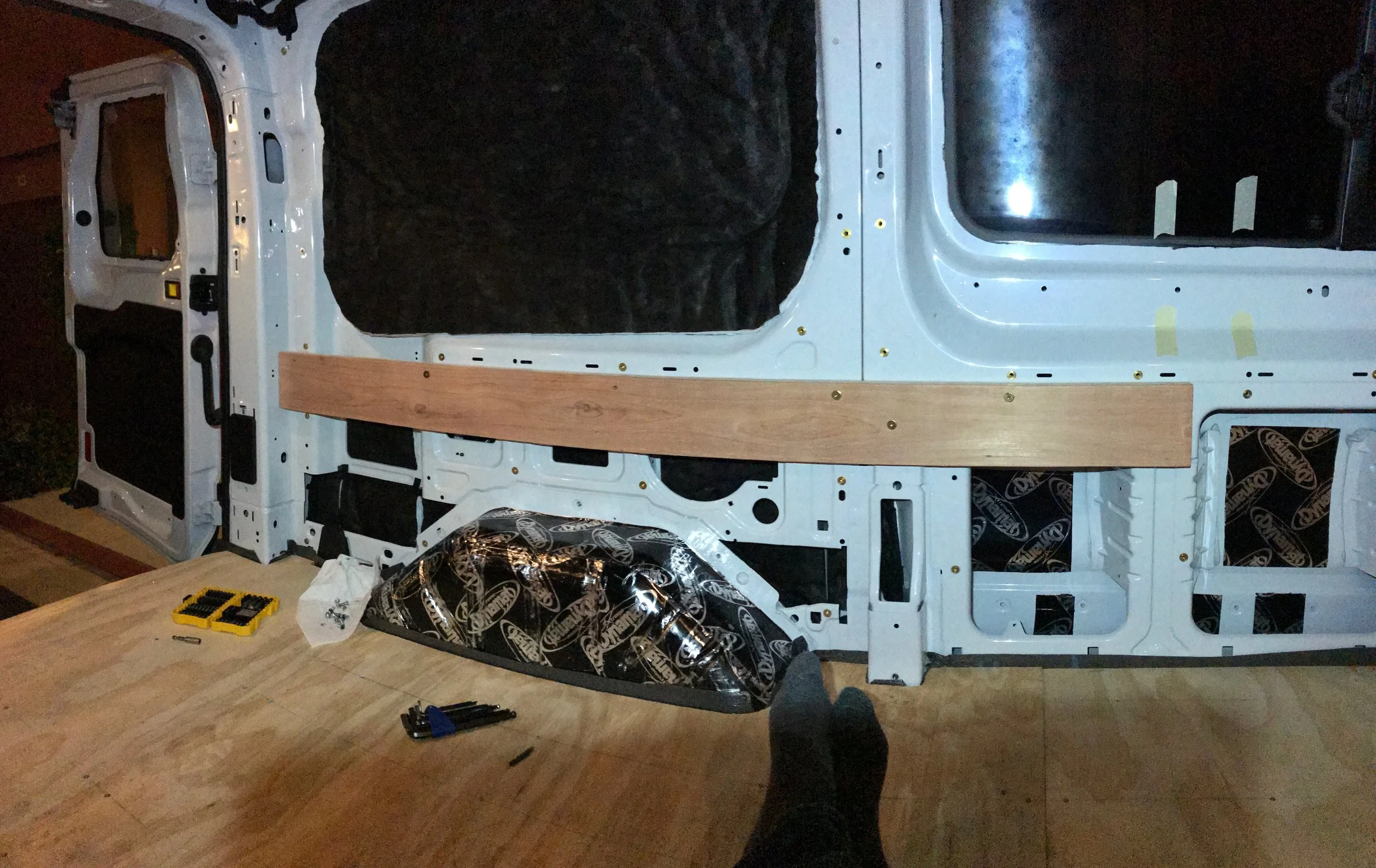 "Wall side support rail" initial fit