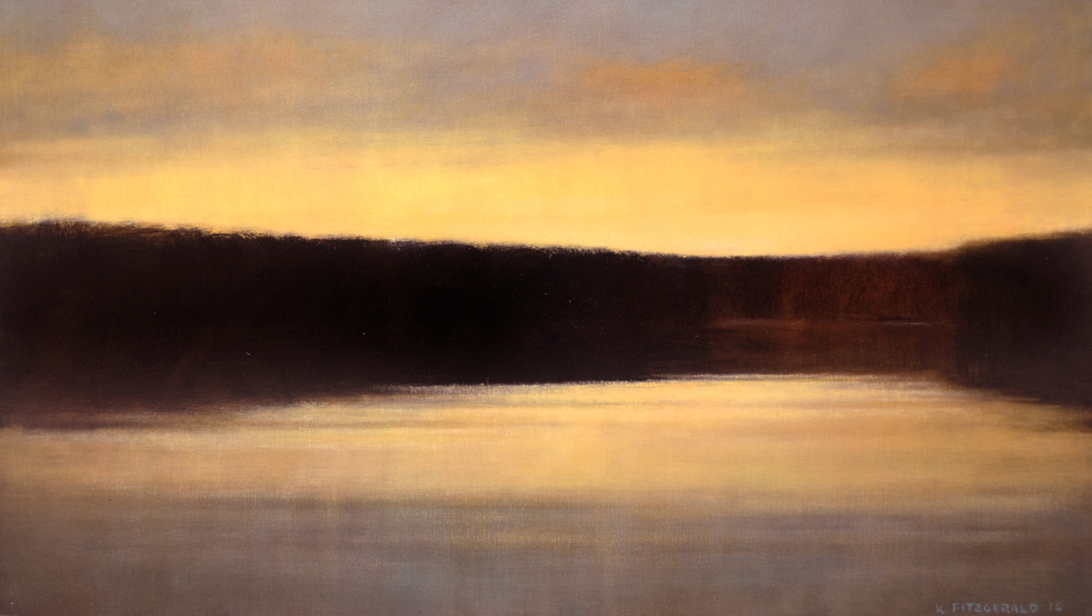   Twilight River -  27 x 48 - Oil on Canvas -&nbsp; Principle Gallery  
