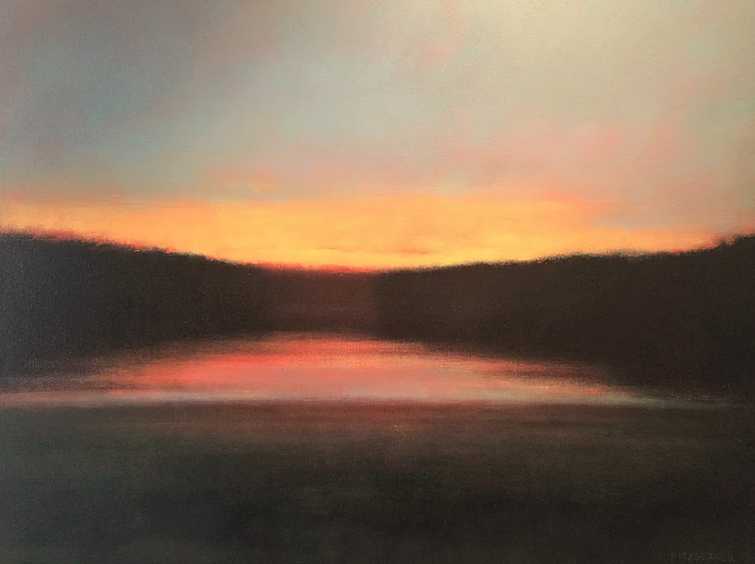  Evening River  - 30x 40 - Oil on Canvas -&nbsp; Troika Gallery  