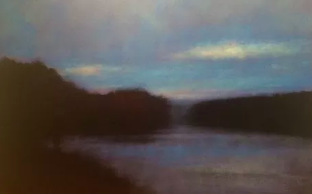 Kevin Fitzgerald, Twilight, oil, 30 x 40 Troika Gallery, June 7 - July 16, 2019.