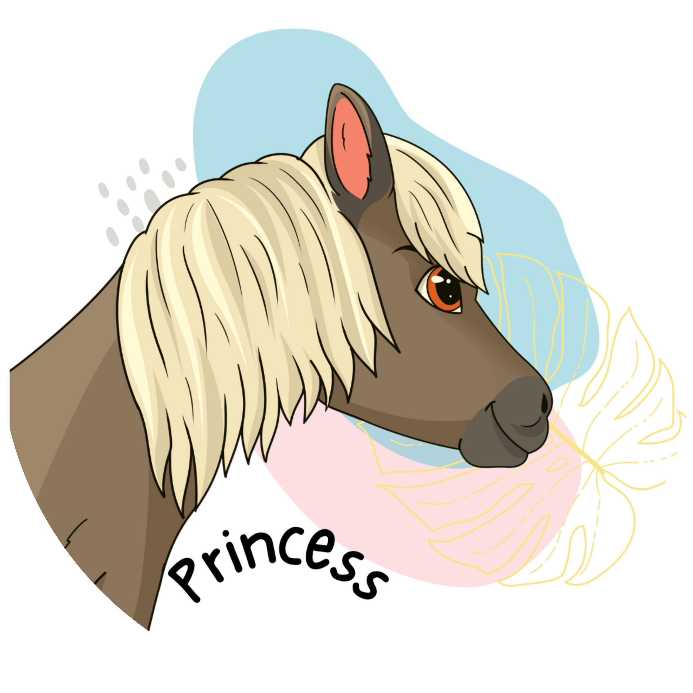 Princess - Horse sticker .png large.png