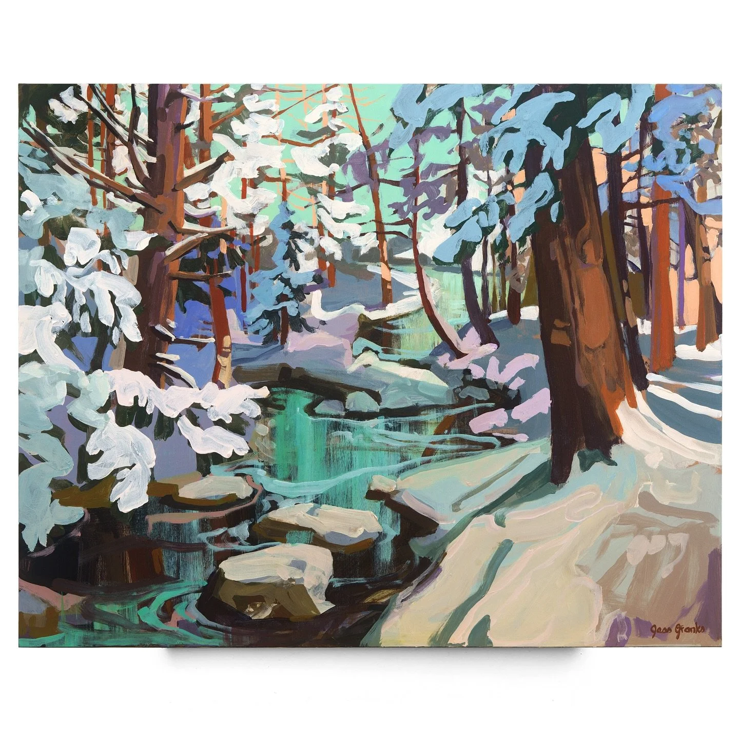 Only two paintings left in my Halcyon Days release! Thank you to everyone who collected a painting. Looking forward to sending them out into the world. (P.s. find the bear 😉)