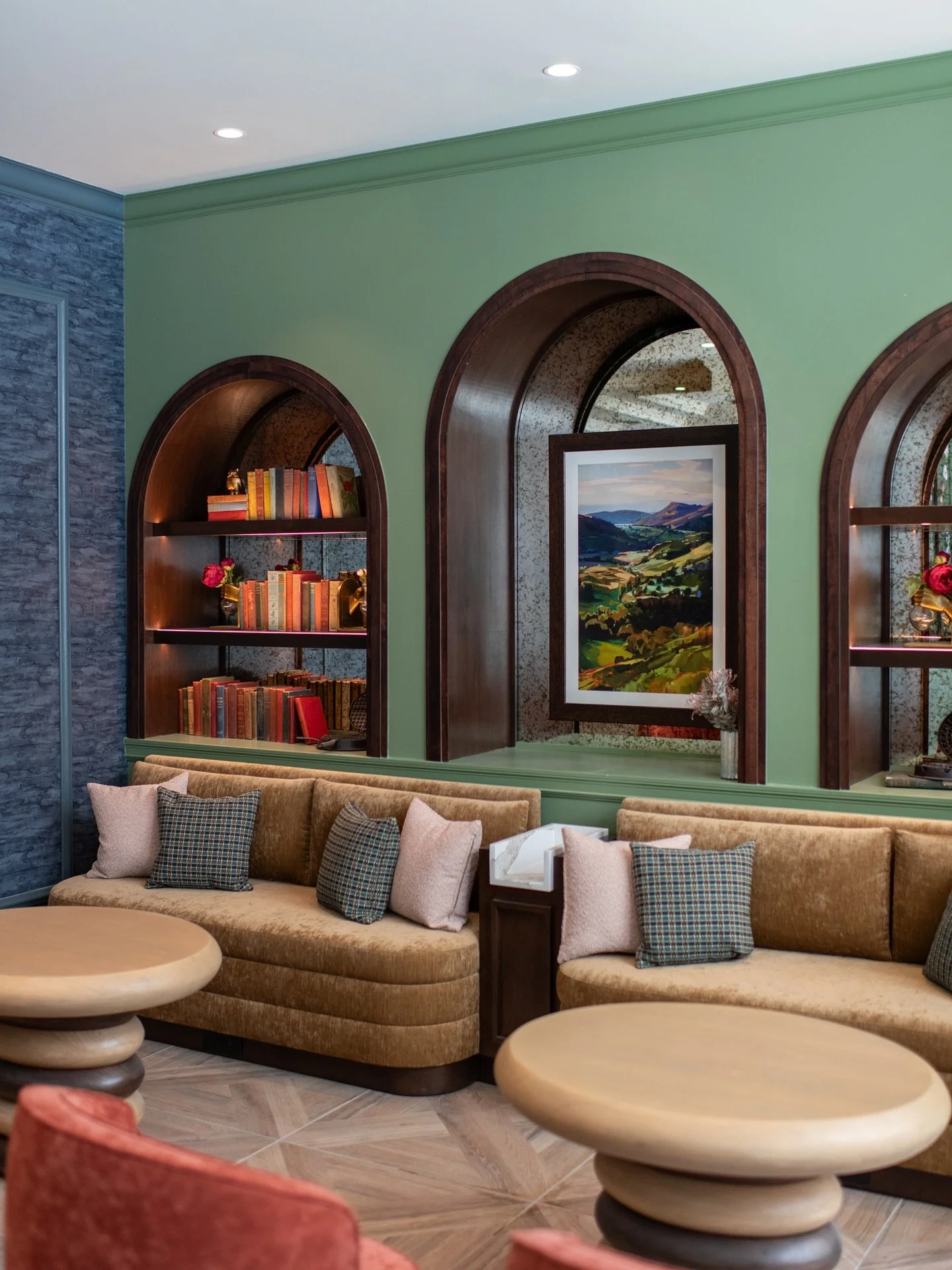 I love working with design firms to install reproductions of my work in hotels. Peace and place are major themes in my work, so they are a natural fit in the hospitality space. What an incredible job @indiewalls recently completed at The Louie in Spo