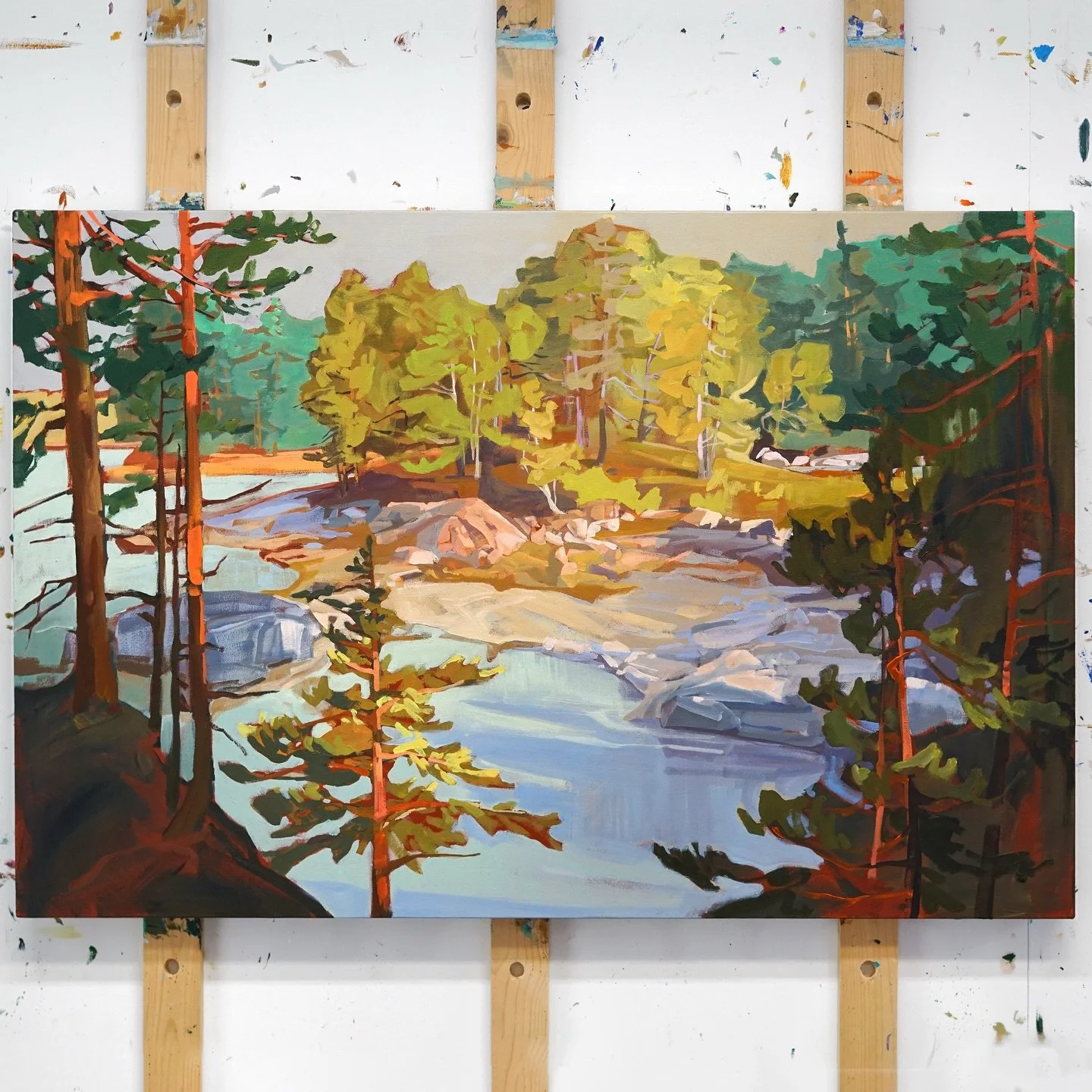 Morning light on Maine islands is one of the few things I will get out of bed early for. Did a few years ago on Vinalhaven and have been painting it ever since. This newest one will become available late spring. Right now we&rsquo;re just digging out