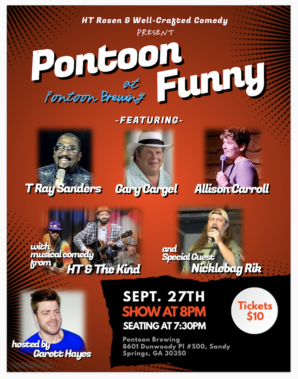 Pontoon Brewing Comedy Show with HT Rosen and The Kind