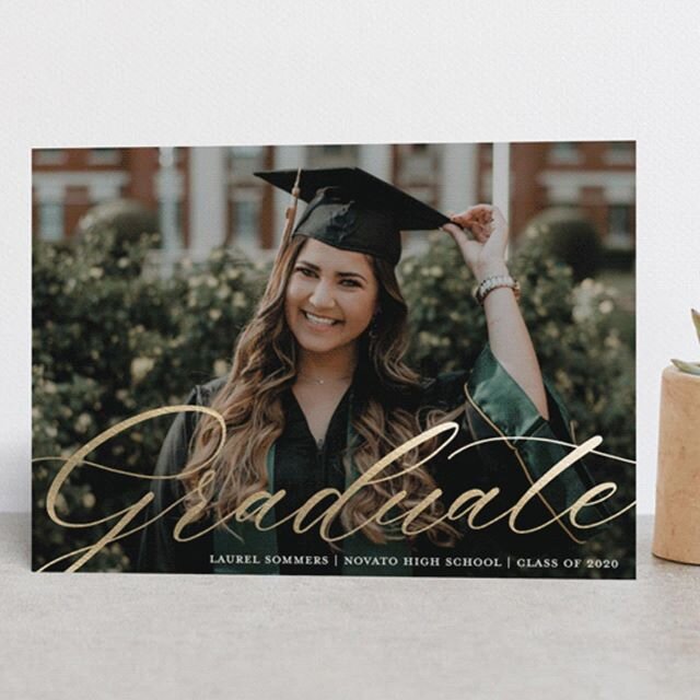 I really sympathize with 2020 graduates. To work towards a goal for so long and not be able to properly celebrate with your friends and a ceremony would be very disappointing. So it feels a little weird promoting graduation announcements but maybe th