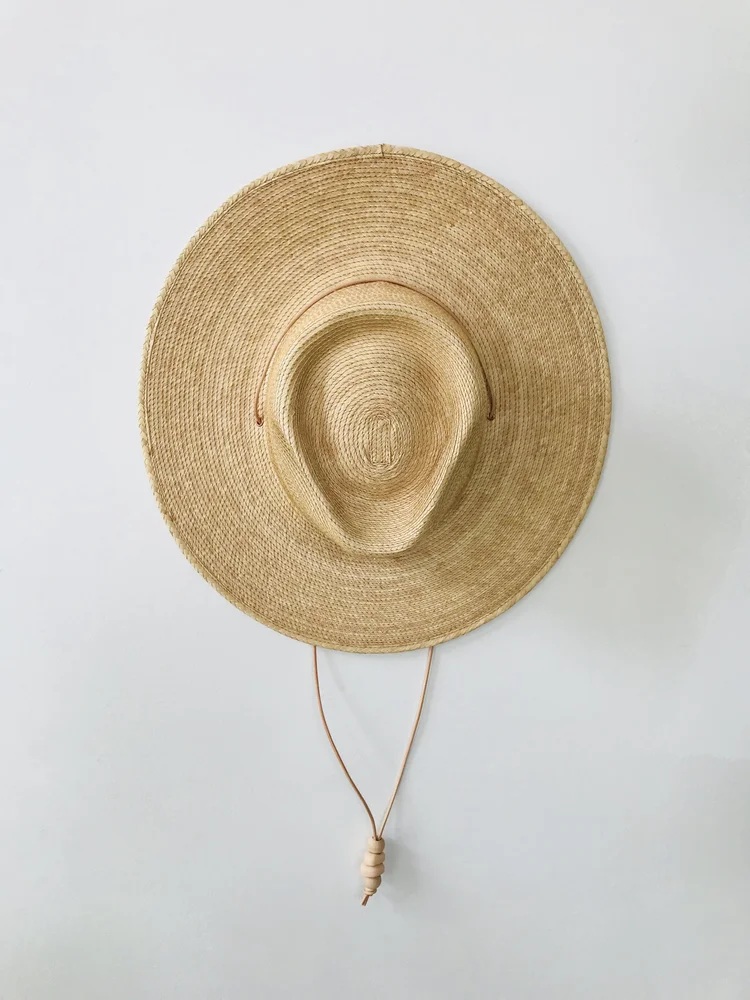 West Perro Women\'s Straw Hat Size 6 1/2 NWT Little Desert Sun Hat - Natural Guatemalan Palm — West Perro main image 4