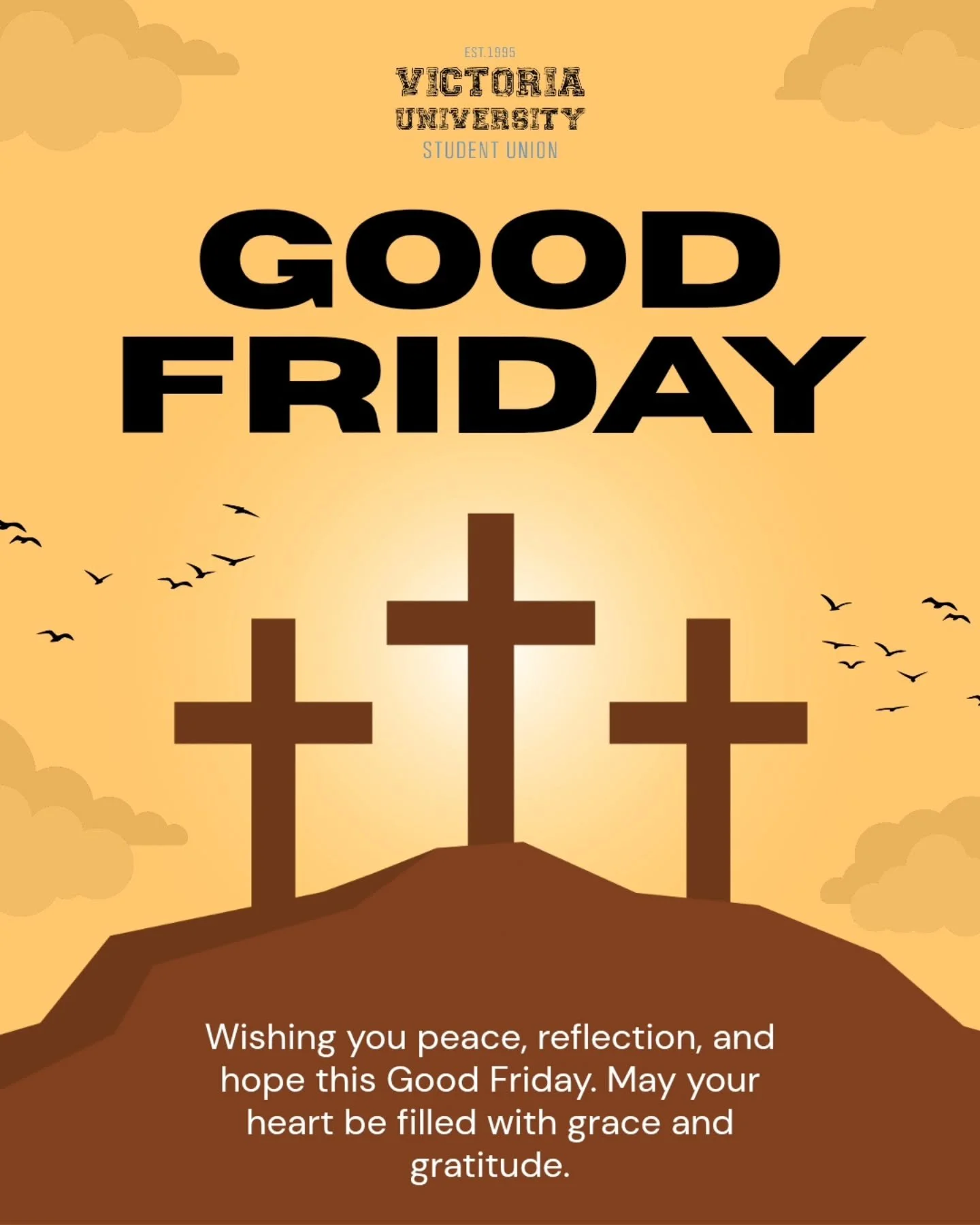 Wishing everyone a peaceful and meaningful Good Friday ✝️
A day of reflection, gratitude, and hope.

#GoodFriday
#BlessedDay
#FaithAndReflection
#PeaceAndHope
#VUCommunity
