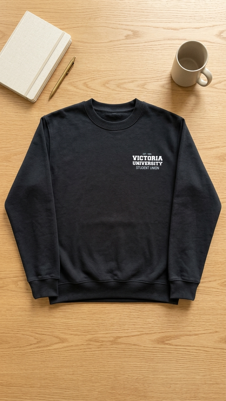 vusu_black_crewneck_desk_flatlay.png
