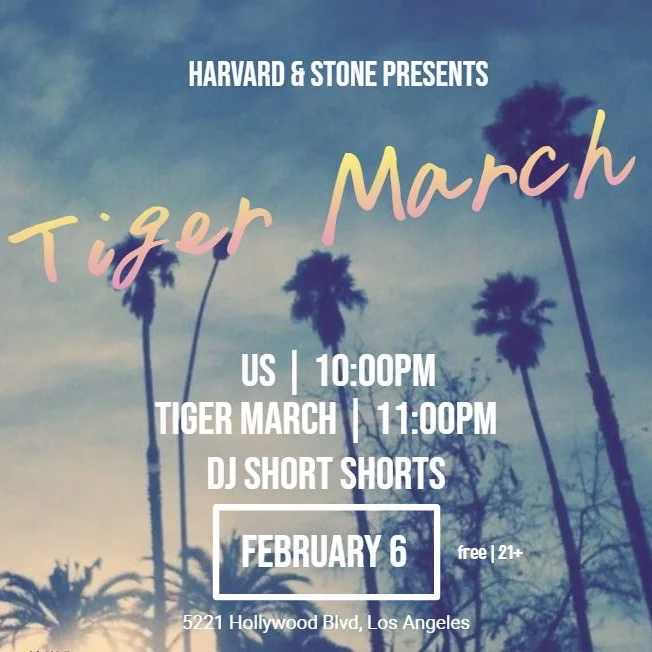 Tiger March Playing Harvard &amp; Stone On February 6th
