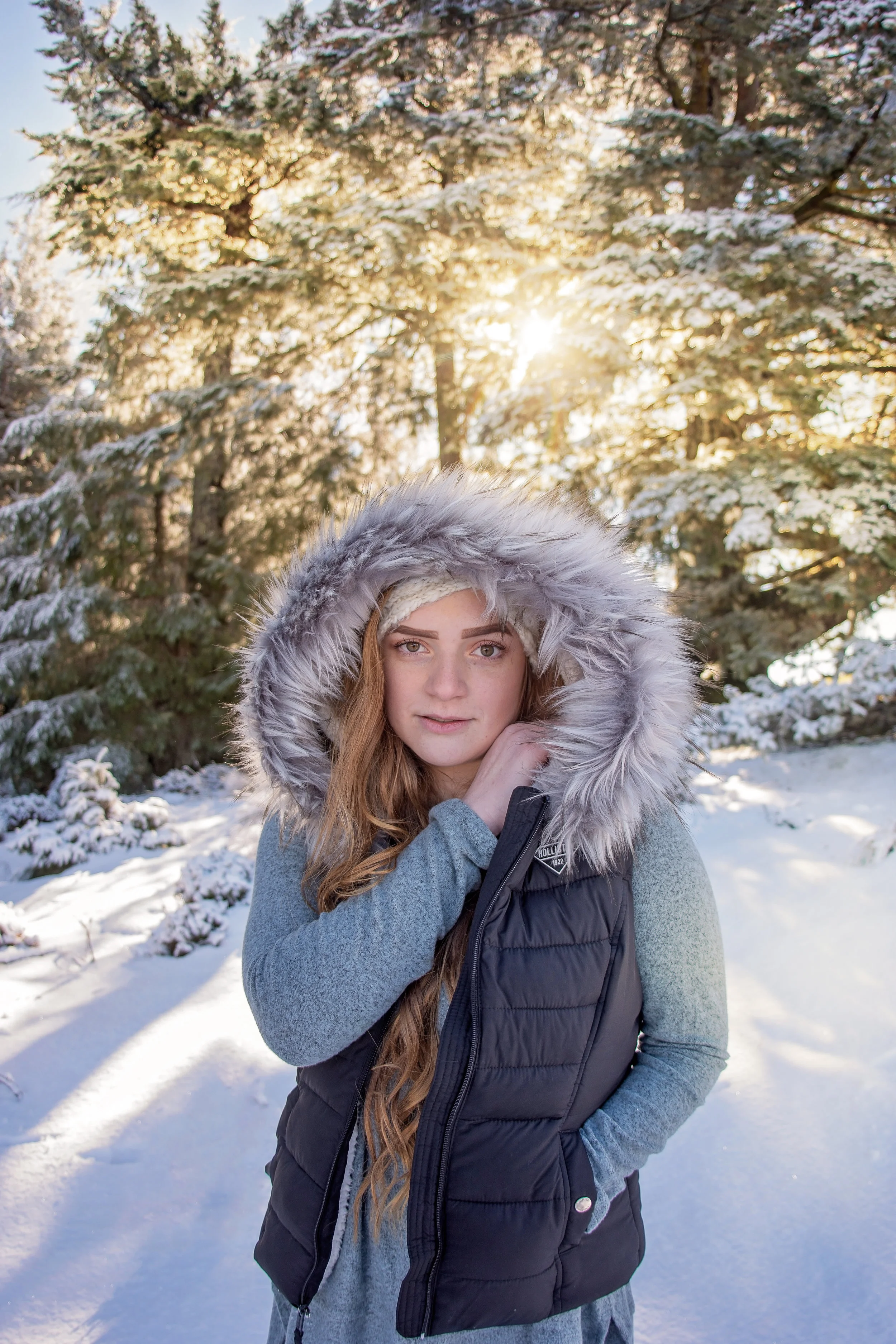 Hannah's Senior Session in the Snow 