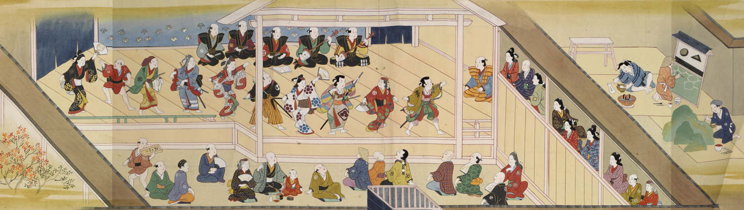 Furuyama Moromasa, street scene Tokyo, circa 1700