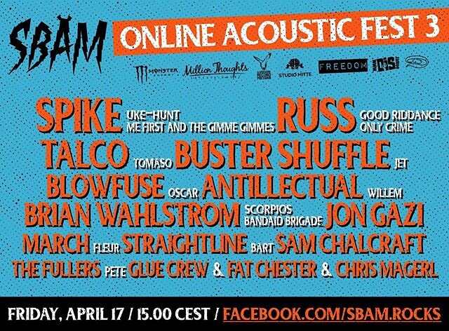 Last weekend was so much fun and we get to do it again ‪this Friday 17th APRIL‬ for the awesome people at&nbsp;SB&Auml;M&nbsp;Festival.

There are loads of bands playing live including&nbsp;Me First And The Gimme Gimmes&nbsp;, Good Riddance, Talco, B