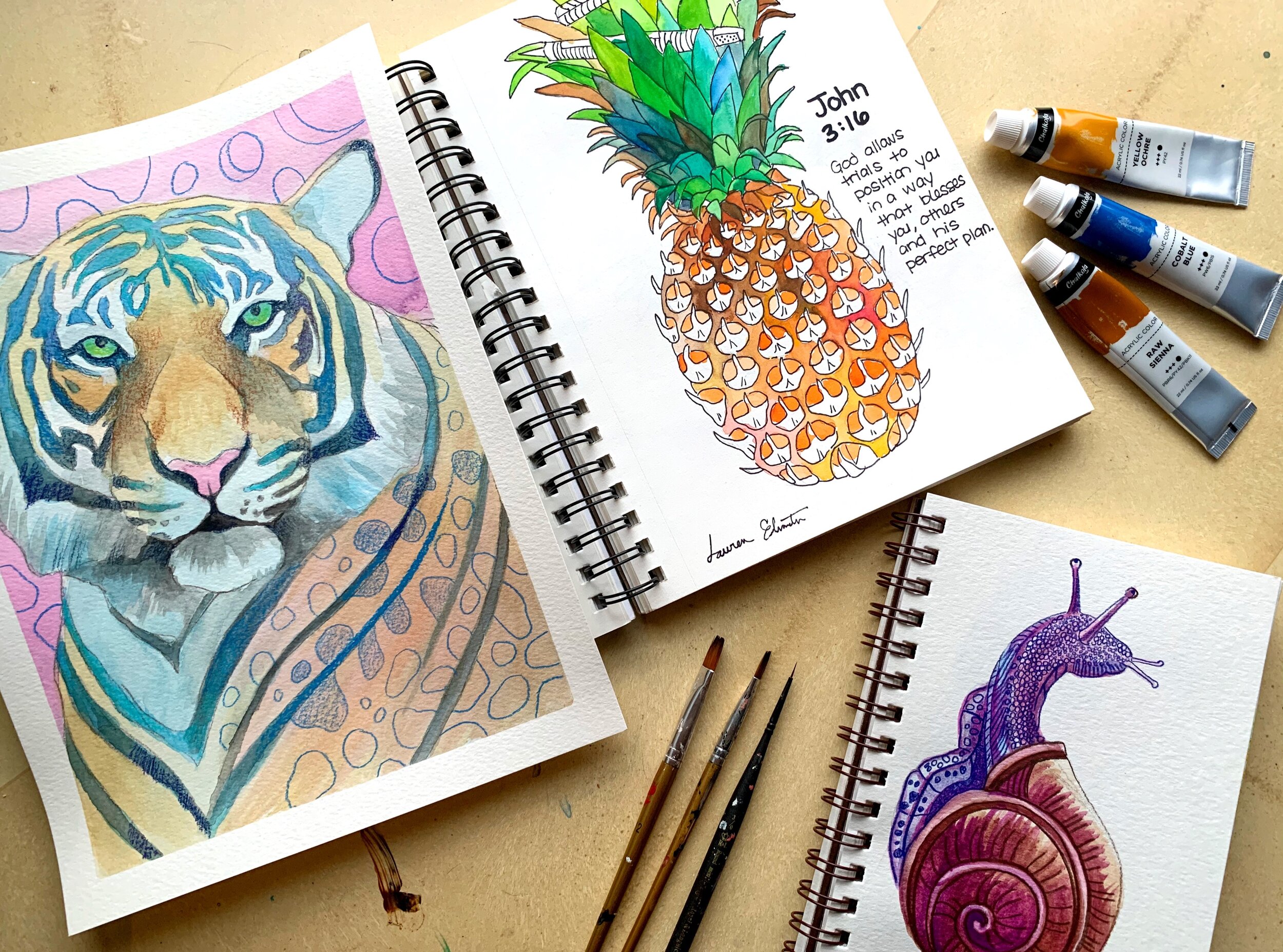 Mini Sketchbook Tour  How to Get Motivated to Create? — Lauren Elizabeth  Animal Art