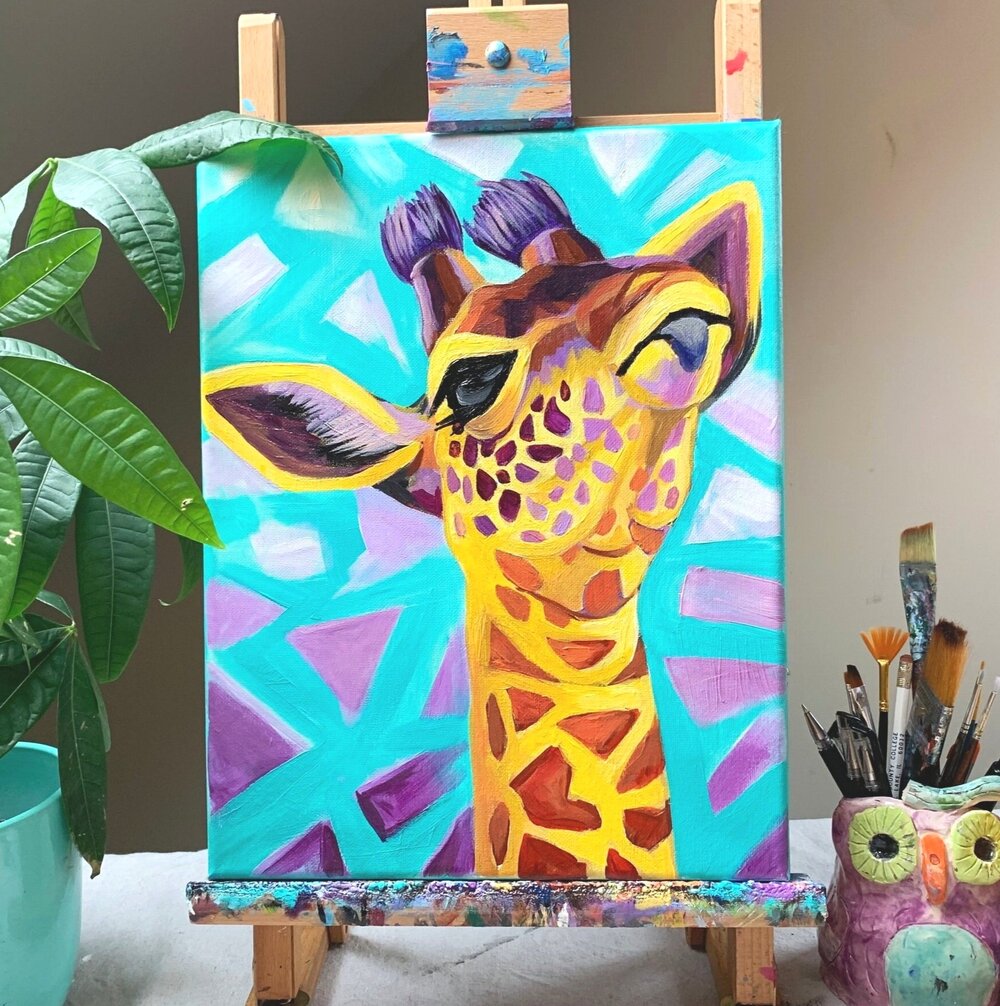 Baby Giraffe Traceable — Lauren Elizabeth Animal Art