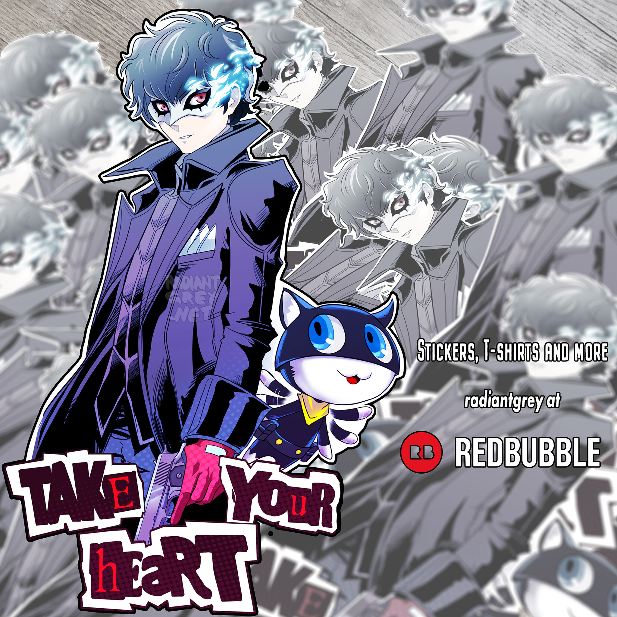 Persona 5 - Joker and Mona — Radiant Grey