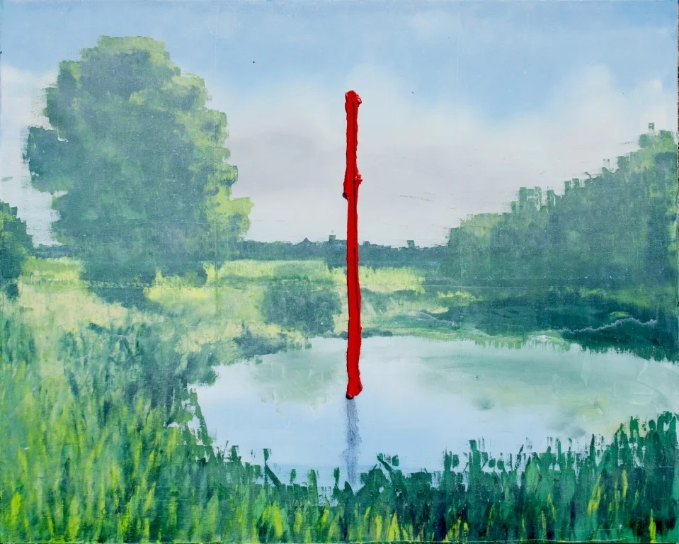 Le mat rouge. huile-sur-toile. 106x132. 2015