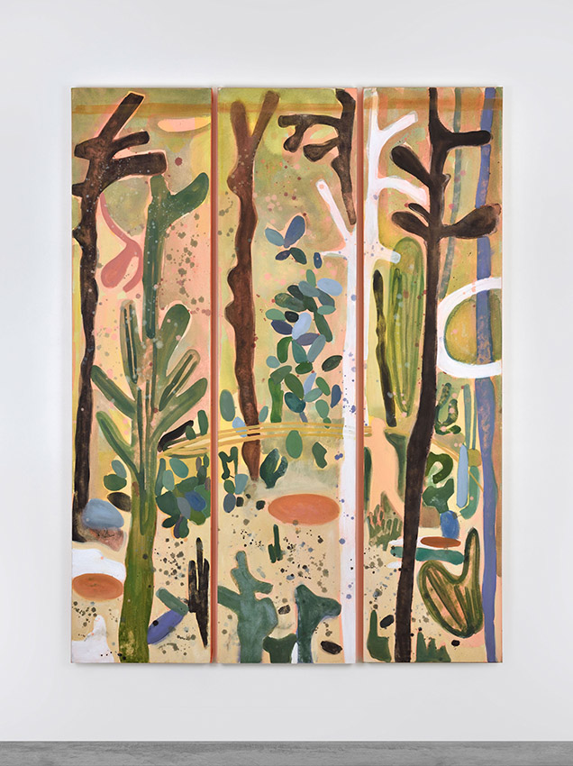 Eclats sauvages, triptyque sur toile 186,5 x 135 cm, 2018