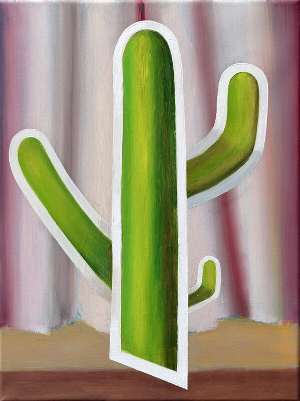  Rafael Grassi-Hidalgo.  Cactus , Acrylique sur toile, 2017 
