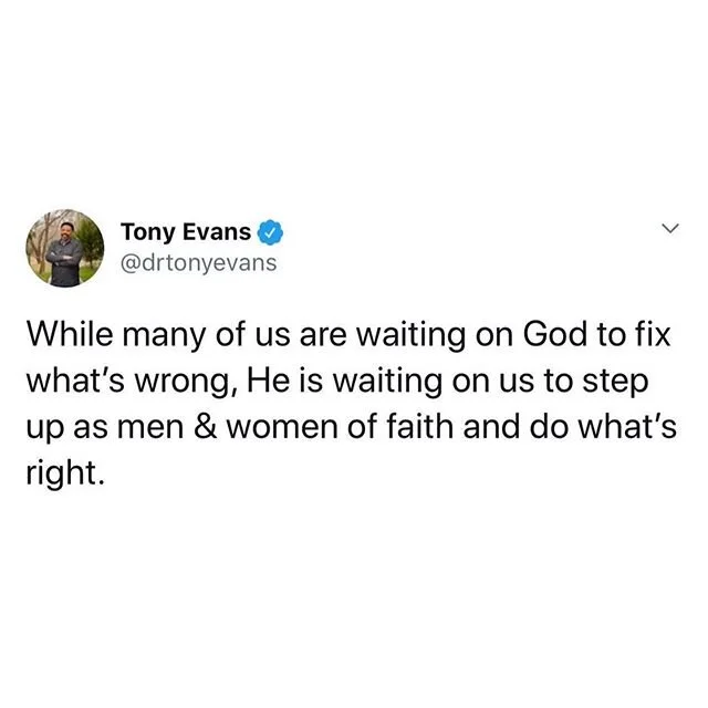 This. While there will always be a tension between God&rsquo;s part and our part in regards to sanctification, wise people will never procrastinate repentance and gospel-centered change. Let&rsquo;s do our part. So grateful for you, @drtonyevans and love both your girls @chrystalhurst @priscillashirer