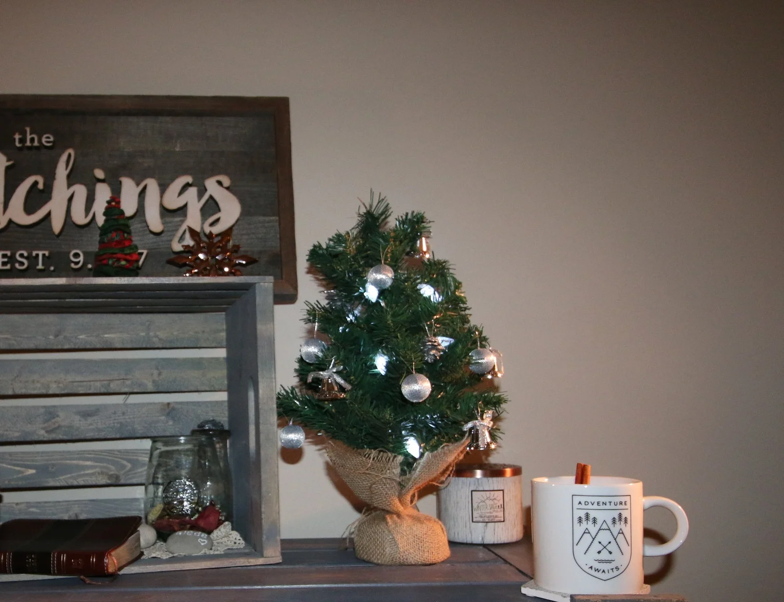 This little tree helps make our place festive (it also looks better in real life ;))