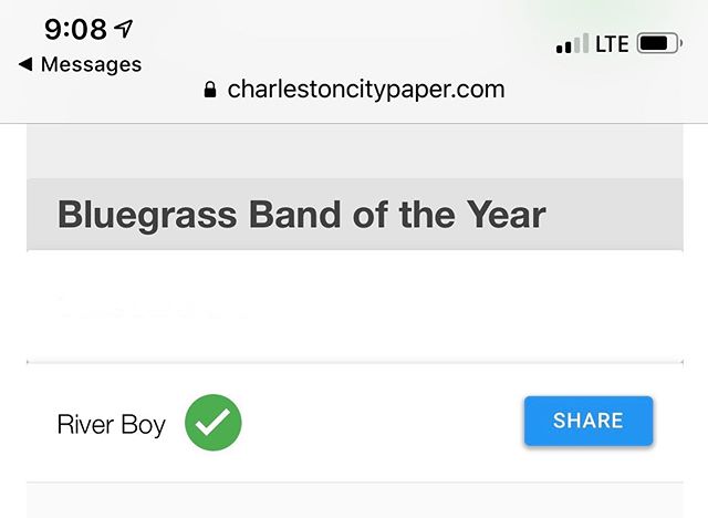 It&rsquo;s quick and easy to vote, friends! 
Link in Bio. 
#Bluegrass 
#charlestoncitypaper
