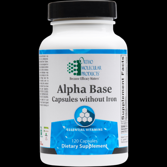 Alpha Base Capsules  without Iron  120 ct