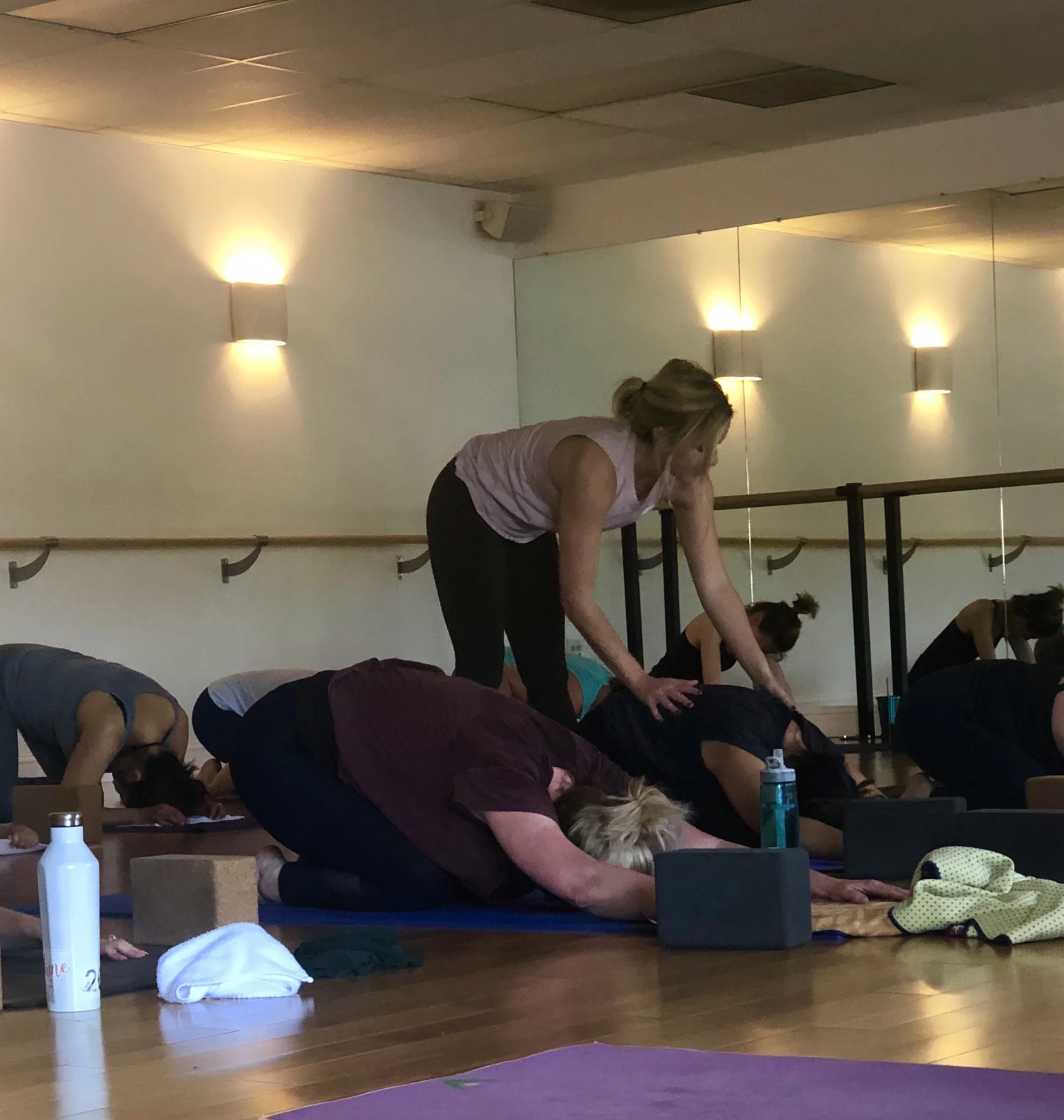 Alyssa Marty teaching her Phenomenal Flow class at the SHINE Quail Lakes studio, 2019.