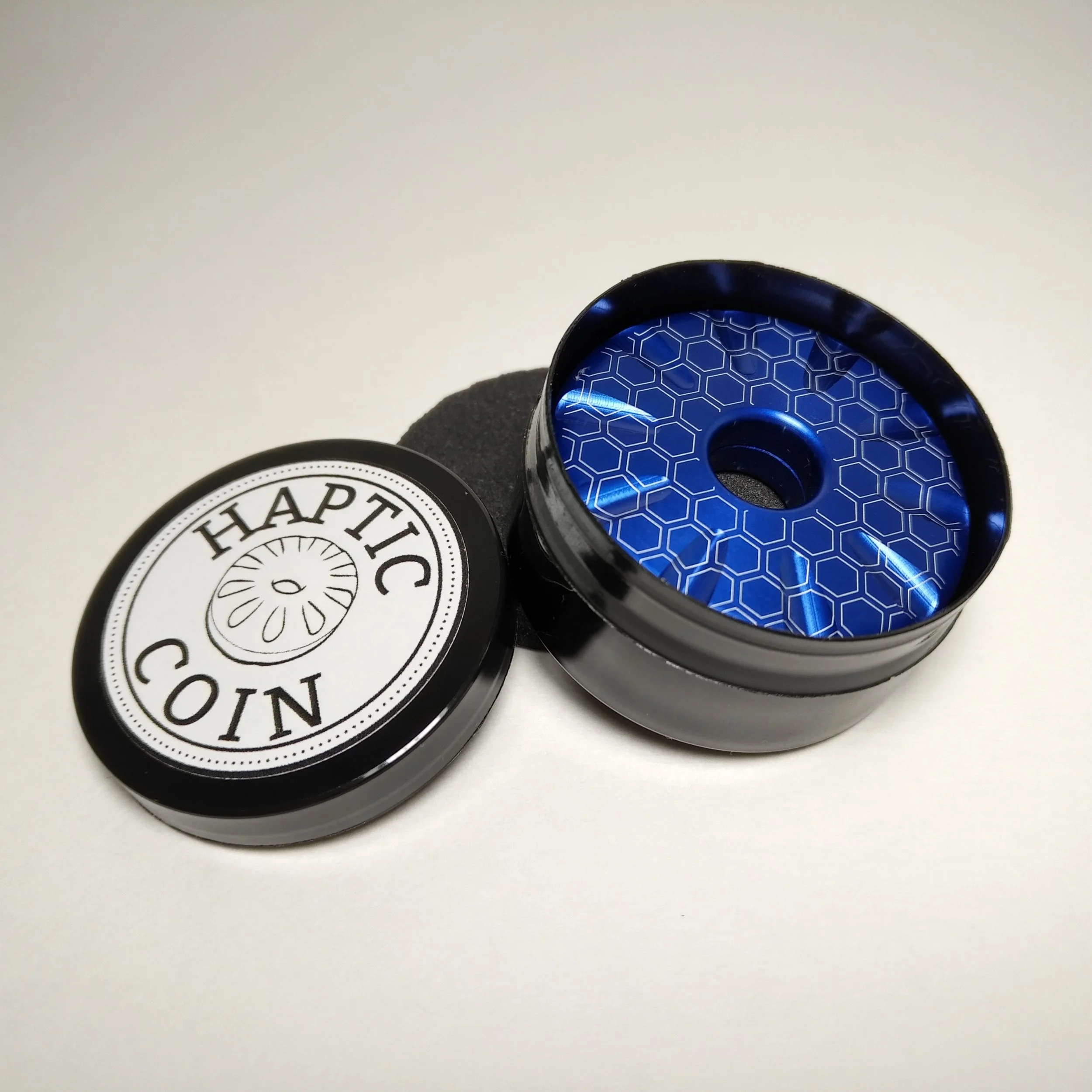 Haptic Coin V2 - BLUE aluminum 