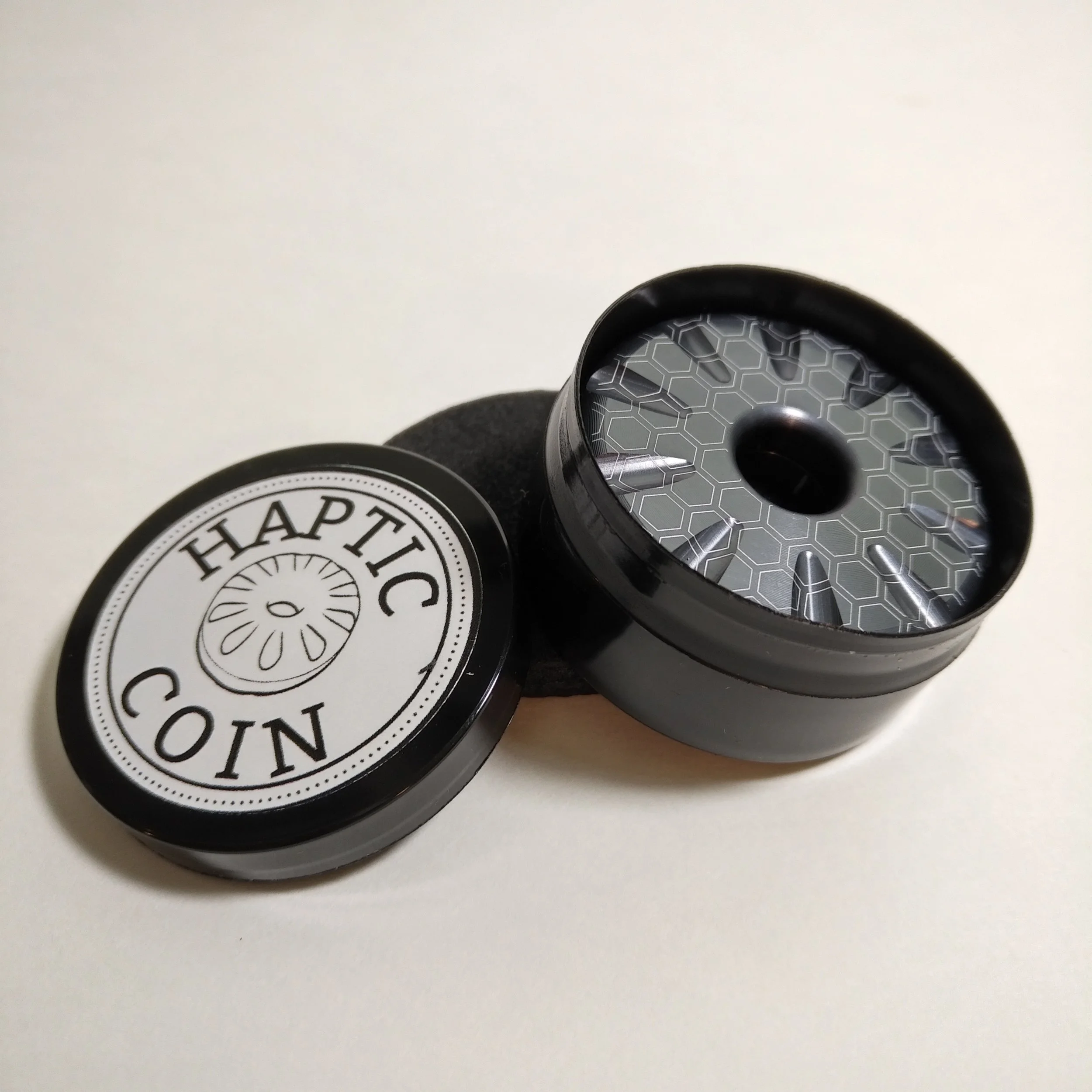 Haptic Coin - GUN METAL GRAY aluminum 