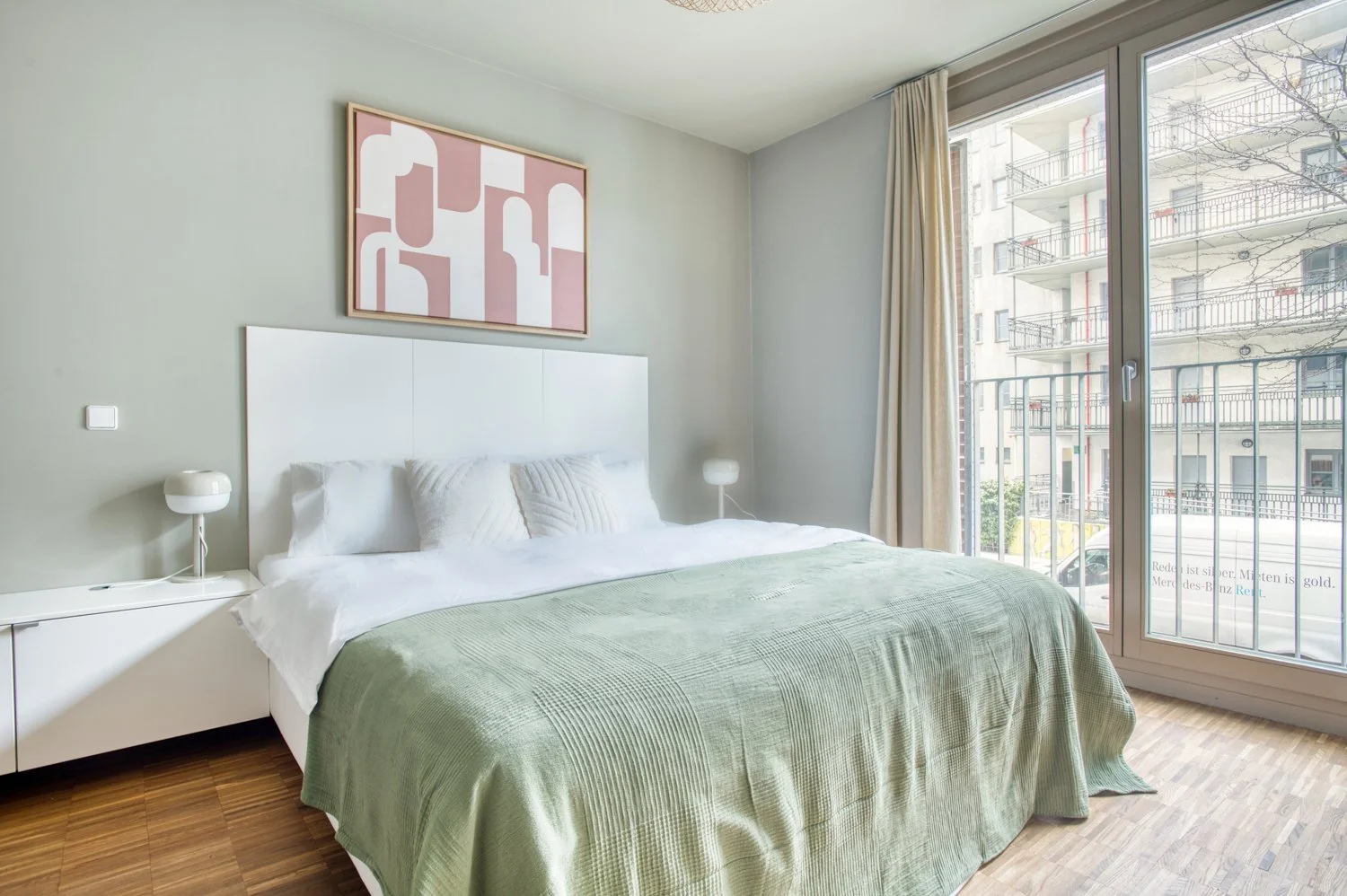 Elegant modern bedroom with clean lines and stylish design