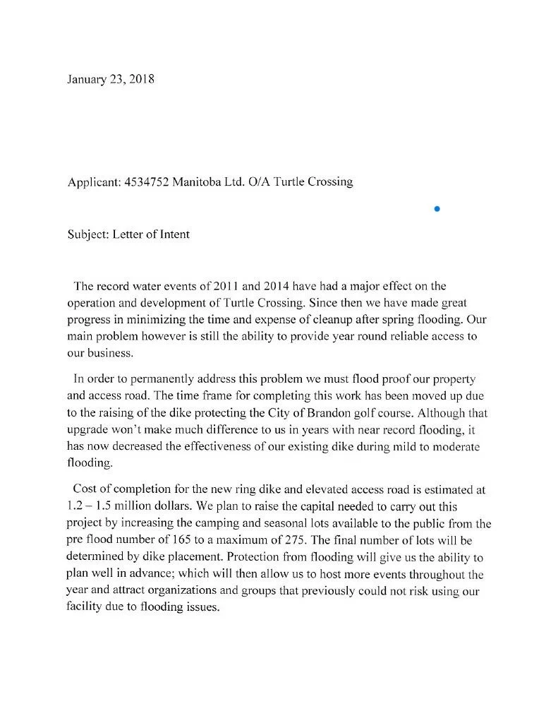 Example Fire Code Variance Letter Letter of intent โ Turtle Crossing