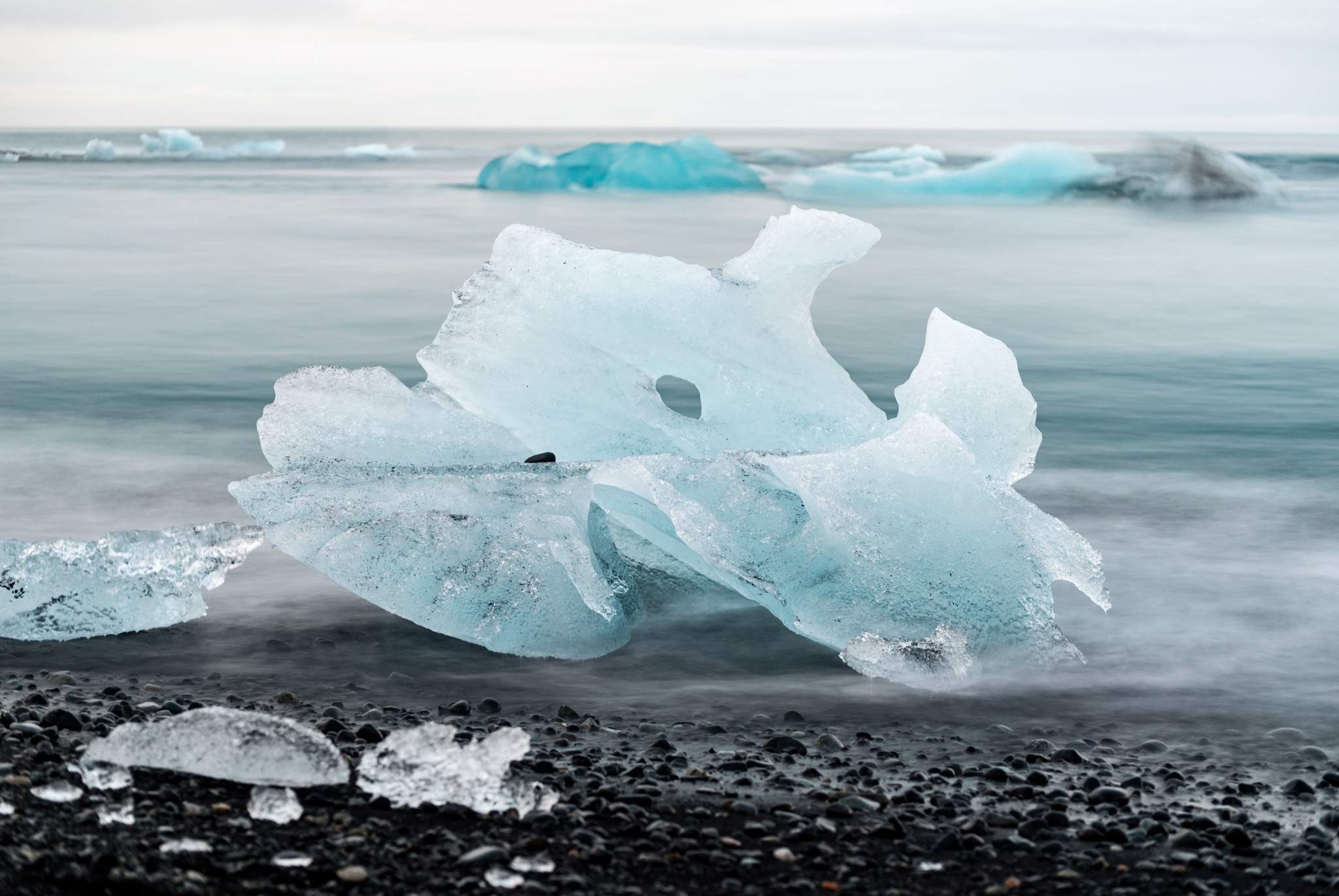 Ice Chunk at Diamond Beach, Iceland