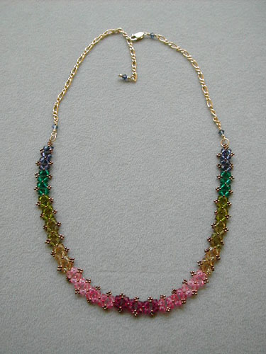 Swarovski Crystal Necklace in Tourmaline Colors — Becky Patellis Jewelry  Designs
