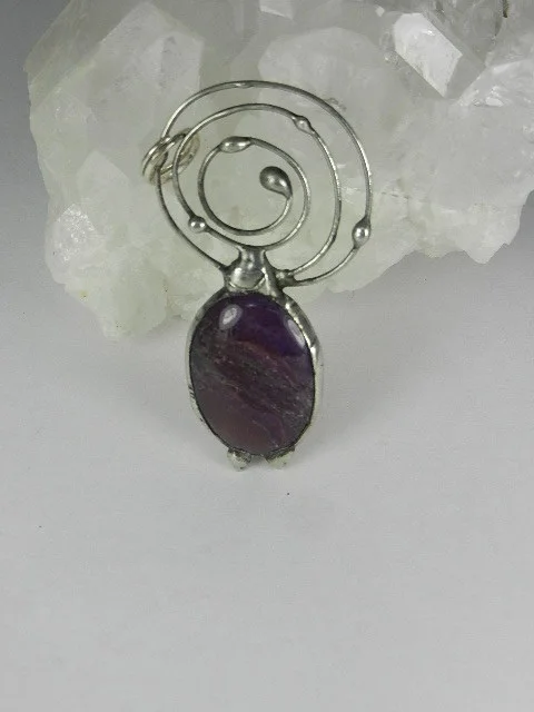 Tiffany style soft soldering - Sugulite