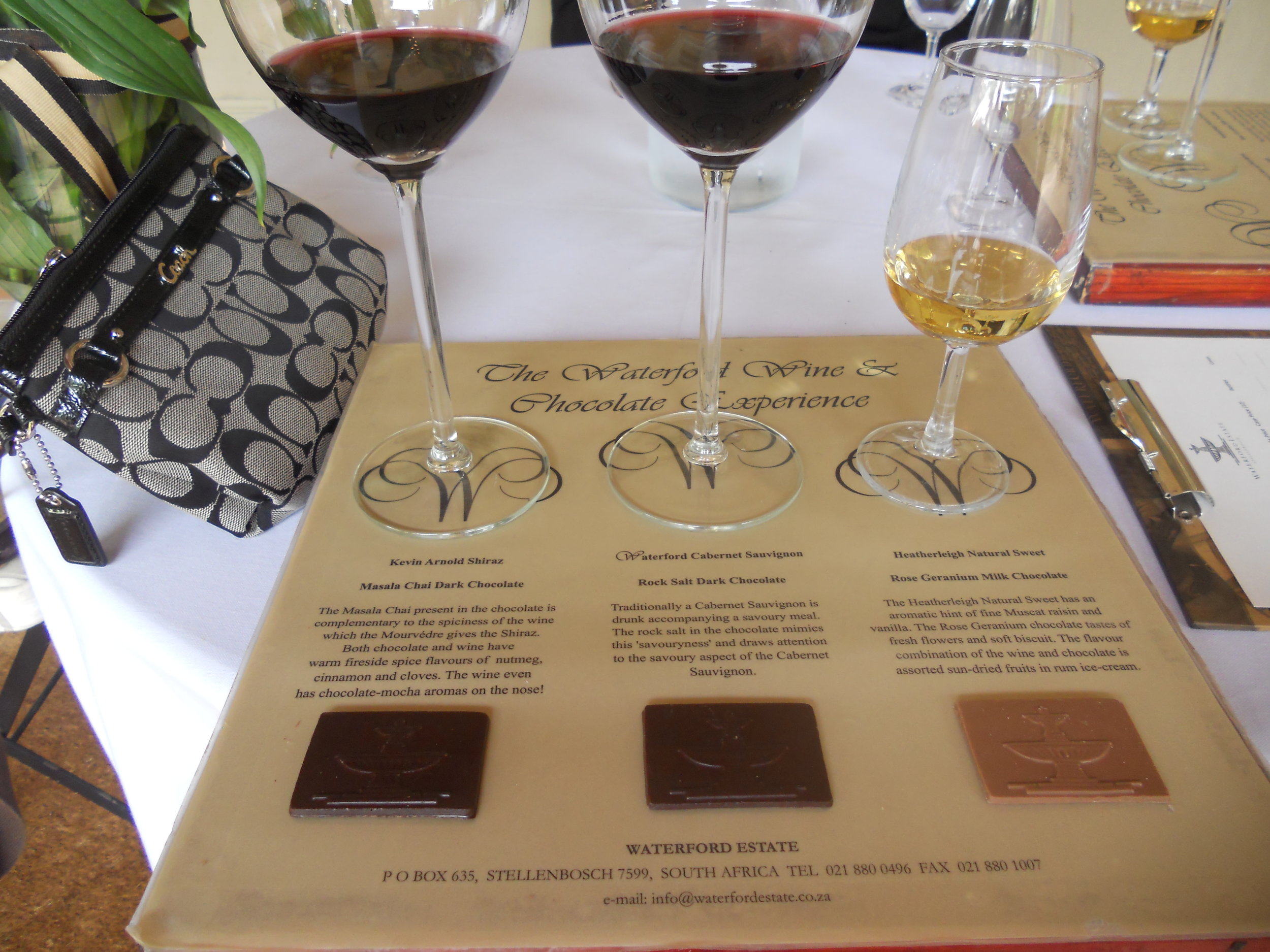 Degustação com Chocolates