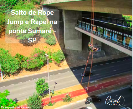 Salto de Rope Jump e Rapel na ponte Sumaré