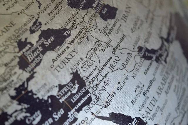 Turkey on the globe
