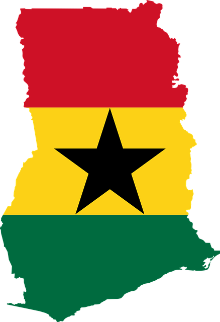 Ghana Map and Flag Design