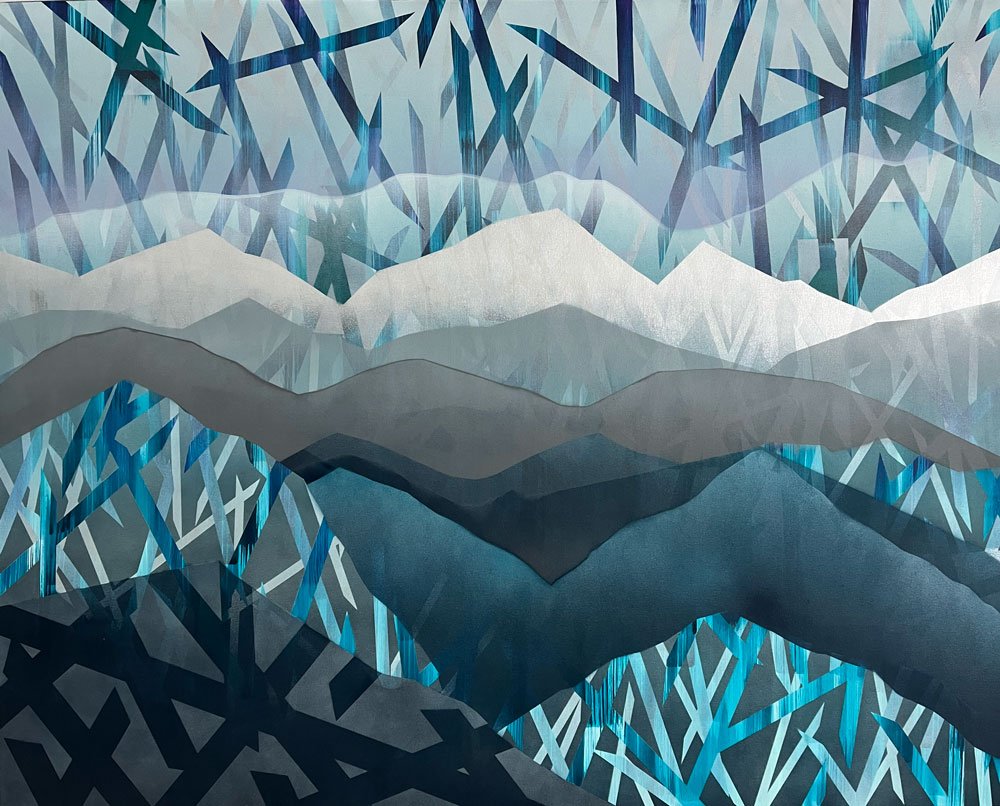 SILVER MOUNTAINS 60" X 48"