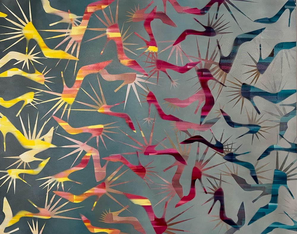 STARBURST STILETTOS 60" X 48"
