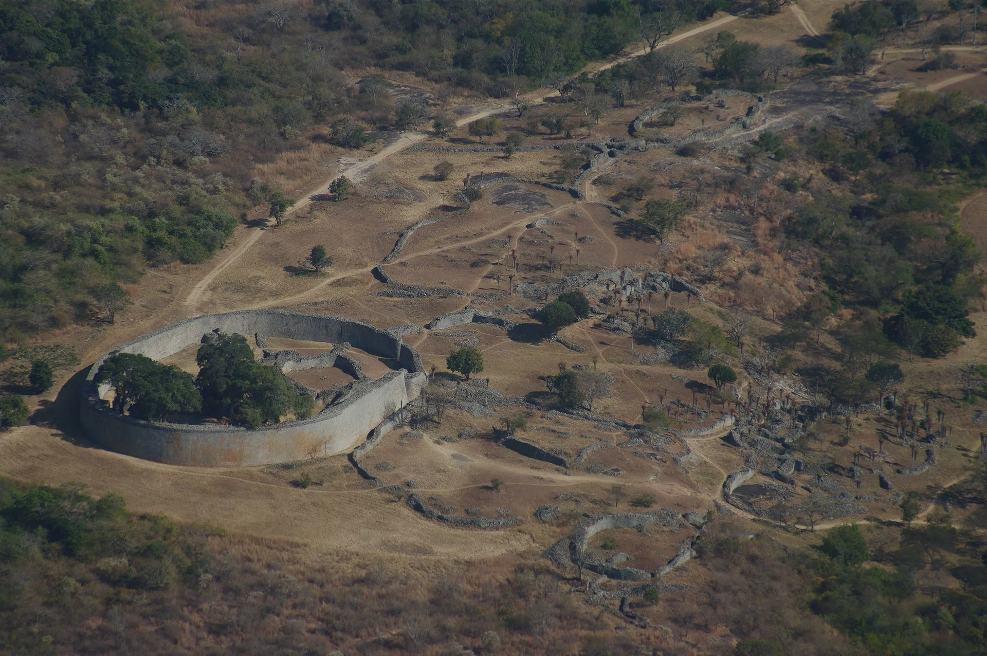 Aerial view of the Great Enclosure and Valley Complex