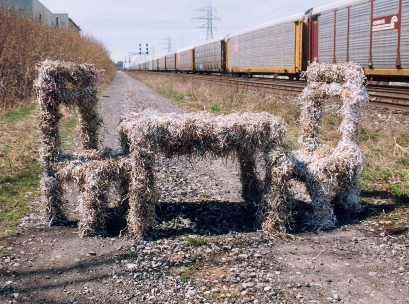 an early prototype out of shredded paper, 2001